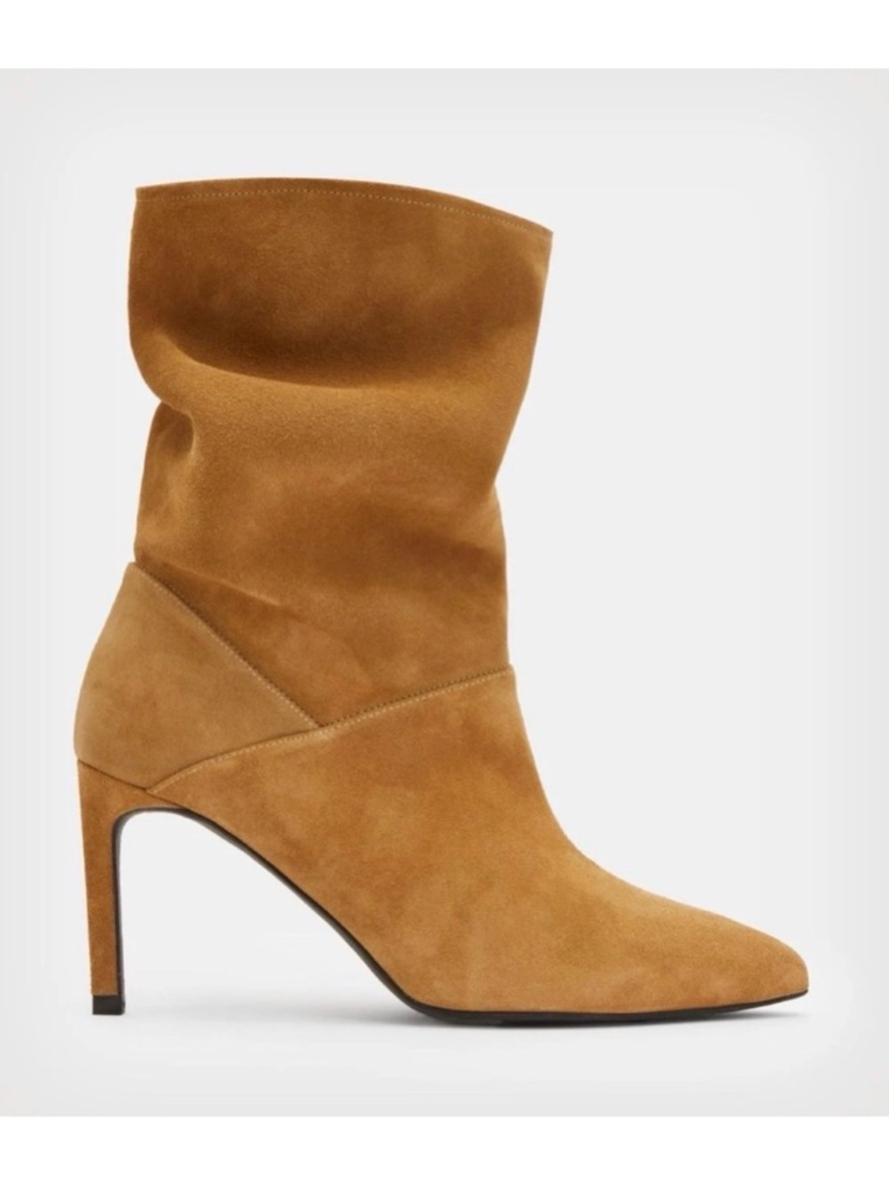 New All Saints Orlana Suede Boot Tan Suede Sz 10